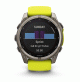 fēnix 8 – 51 mm, Solar, Sapphire Sapphire, Titanium with Amp yellow/graphite silicone band - 010-02907-21 - Garmin